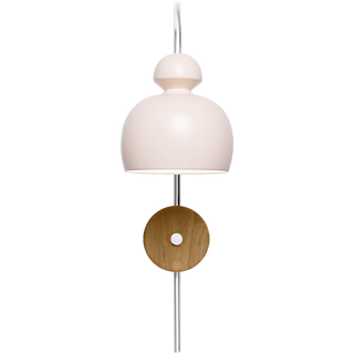 MOBO CERAMIC SWAN WALL LIGHT CHROME WALNUT - DYKE & DEAN