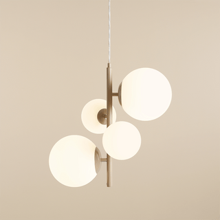 MULTI OPAL GLOBE BLOOM PENDANT LIGHT BEIGE - DYKE & DEAN