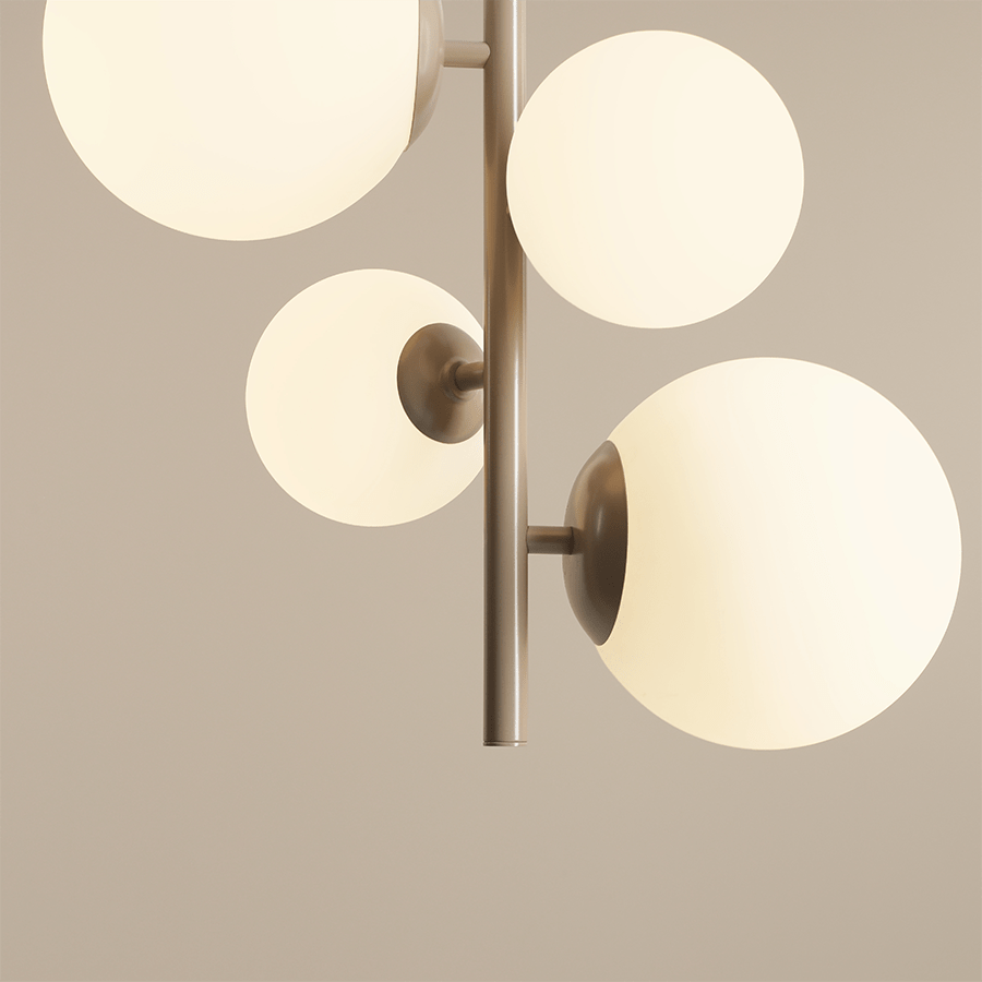 MULTI OPAL GLOBE BLOOM PENDANT LIGHT BEIGE - DYKE & DEAN