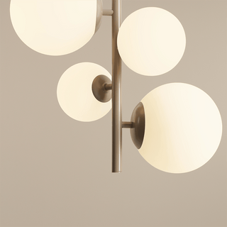 MULTI OPAL GLOBE BLOOM PENDANT LIGHT BEIGE - DYKE & DEAN