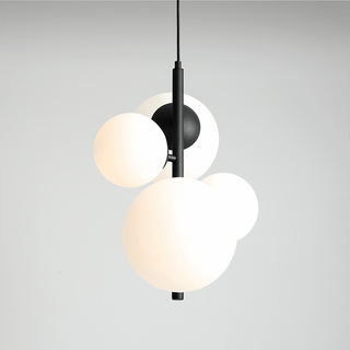 MULTI OPAL GLOBE BLOOM PENDANT LIGHT BLACK - DYKE & DEAN