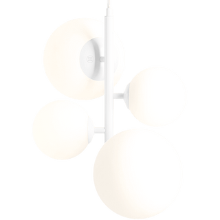 MULTI OPAL GLOBE BLOOM PENDANT LIGHT WHITE - DYKE & DEAN