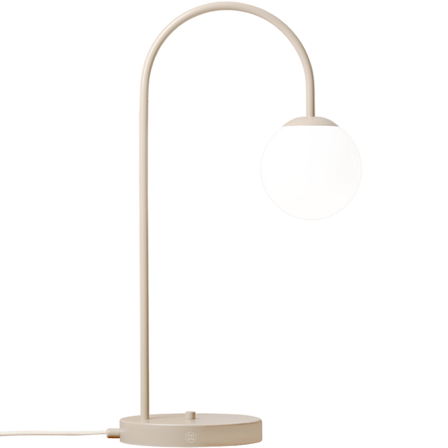 OPAL GLASS GLOBE LOOP TABLE LIGHT BEIGE - DYKE & DEAN