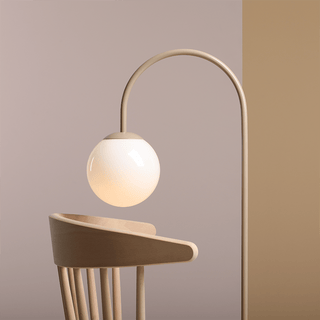 OPAL GLASS GLOBE LOOP TABLE LIGHT BEIGE - DYKE & DEAN