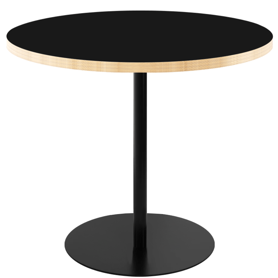 PANAMA SIDE TABLE BLACK BASE BLACK OAK TOP - DYKE & DEAN