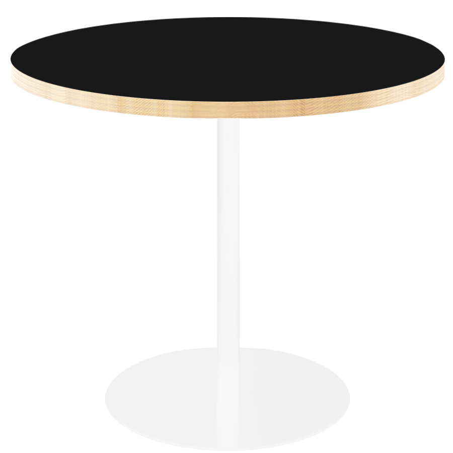 PANAMA SIDE TABLE WHITE BASE BLACK OAK TOP - DYKE & DEAN