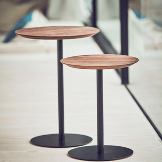 PIAZZA SIDE TABLE 40 OAK BLACK - DYKE & DEAN