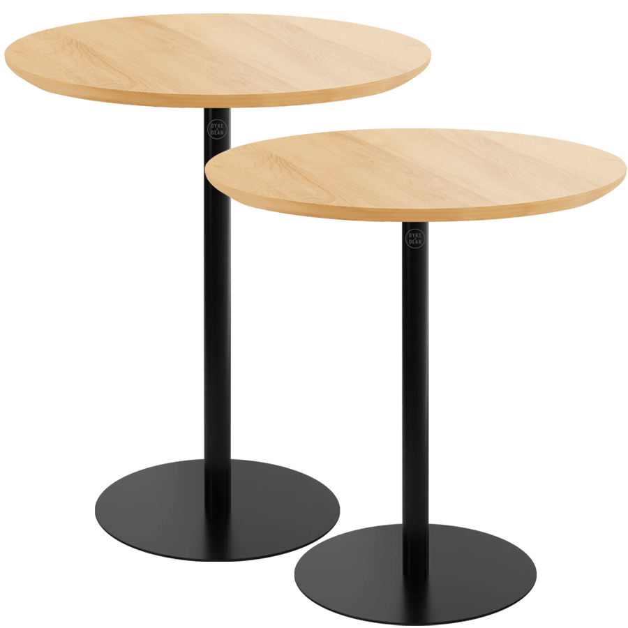 PIAZZA SIDE TABLE 40 OAK BLACK - DYKE & DEAN