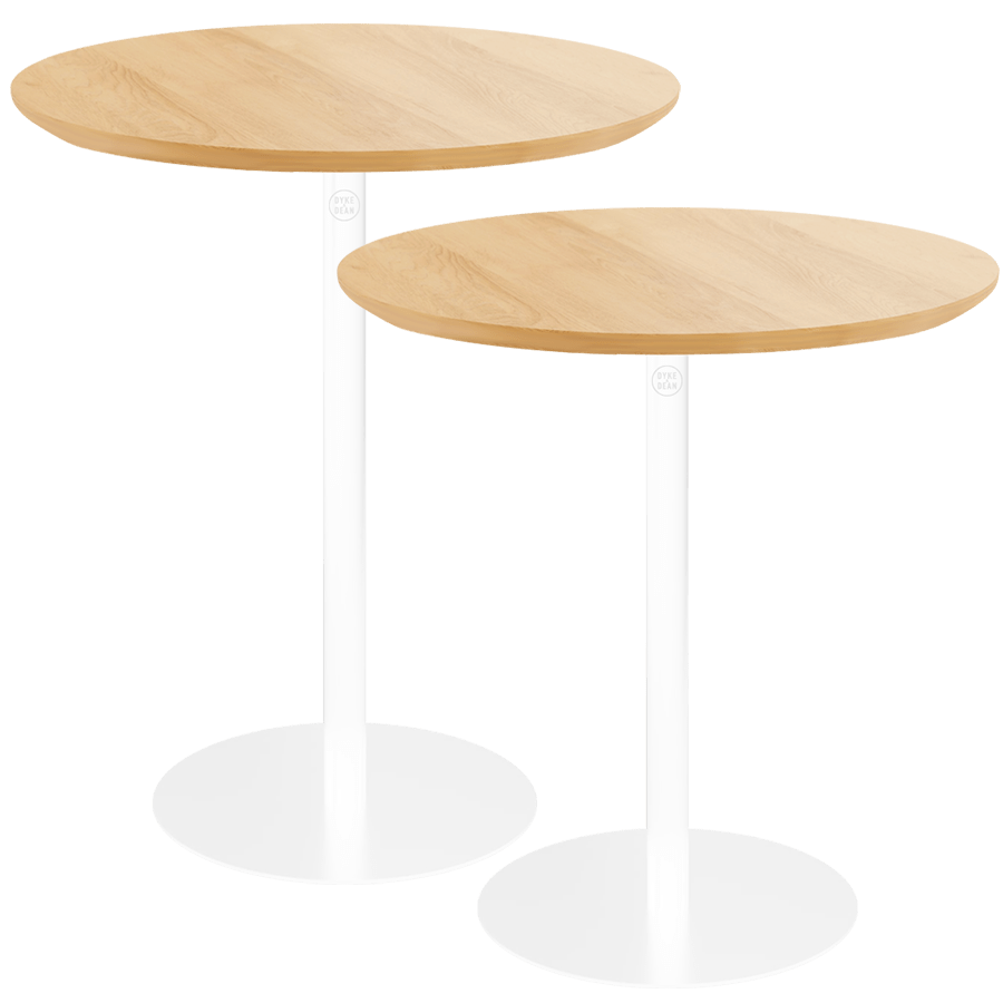 PIAZZA SIDE TABLE 40 OAK WHITE - DYKE & DEAN