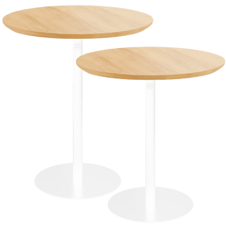 PIAZZA SIDE TABLE 40 OAK WHITE - DYKE & DEAN