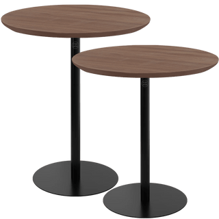 PIAZZA SIDE TABLE 40 WALNUT BLACK - DYKE & DEAN