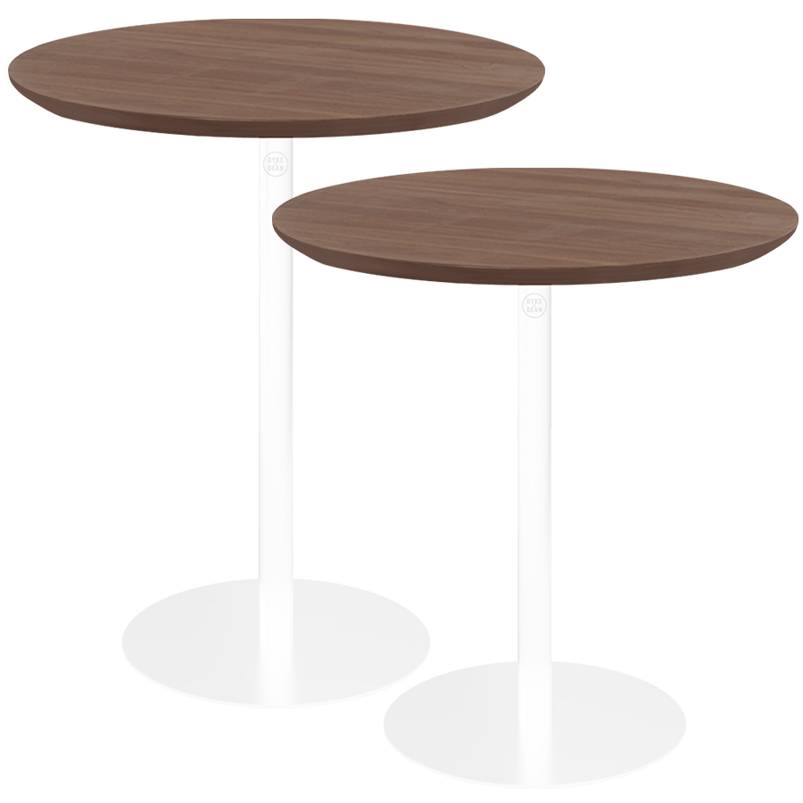 PIAZZA SIDE TABLE 40 WALNUT WHITE - DYKE & DEAN