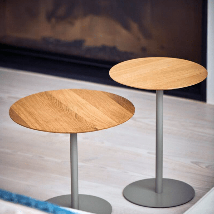 PIAZZA SIDE TABLE 50 OAK BLACK - DYKE & DEAN