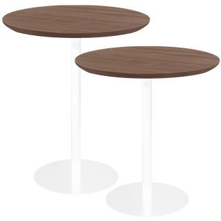 PIAZZA SIDE TABLE 50 WALNUT WHITE - DYKE & DEAN