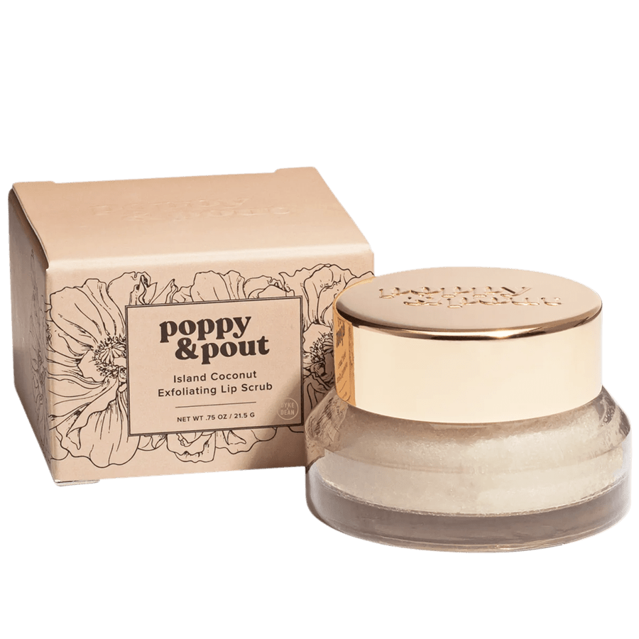 POPPY & POUT ISLAND COCONUT LIP SCRUB - DYKE & DEAN