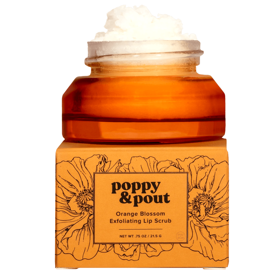 POPPY & POUT ORANGE BLOSSOM LIP SCRUB - DYKE & DEAN