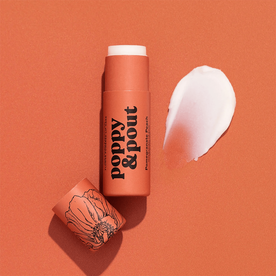 POPPY & POUT POMEGRANATE PEACH LIP BALM - DYKE & DEAN