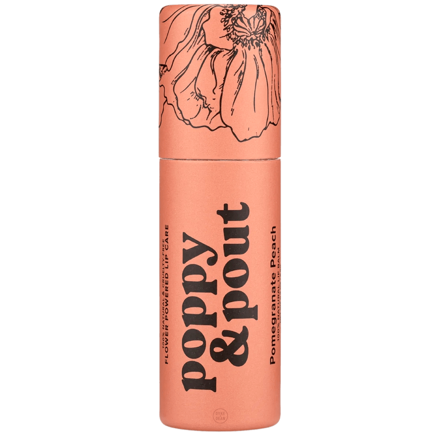 POPPY & POUT POMEGRANATE PEACH LIP BALM - DYKE & DEAN