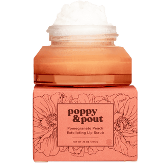 POPPY & POUT POMEGRANATE PEACH LIP SCRUB - DYKE & DEAN