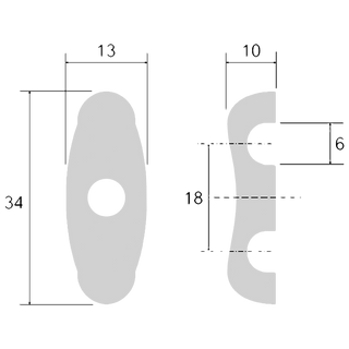 PORCELAIN DOUBLE CABLE WALL HOLDERS - DYKE & DEAN