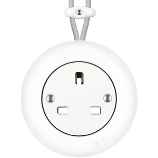 PORCELAIN KATY PATY COLONA ROUND SURFACE MOUNTED UK SOCKET WHITE - DYKE & DEAN