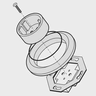 PORCELAIN WALL SOCKET CHLOREDO SCHUKO - DYKE & DEAN