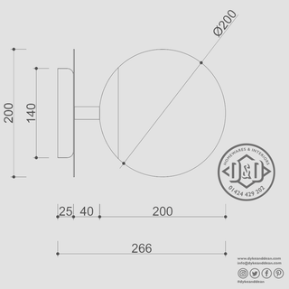 SCONCE DISC WALL LIGHT BRASS - DYKE & DEAN