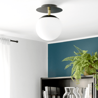 SCONCE DISC WALL LIGHT BRASS - DYKE & DEAN