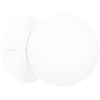 SCONCE DISC WALL LIGHT WHITE BRASS - DYKE & DEAN