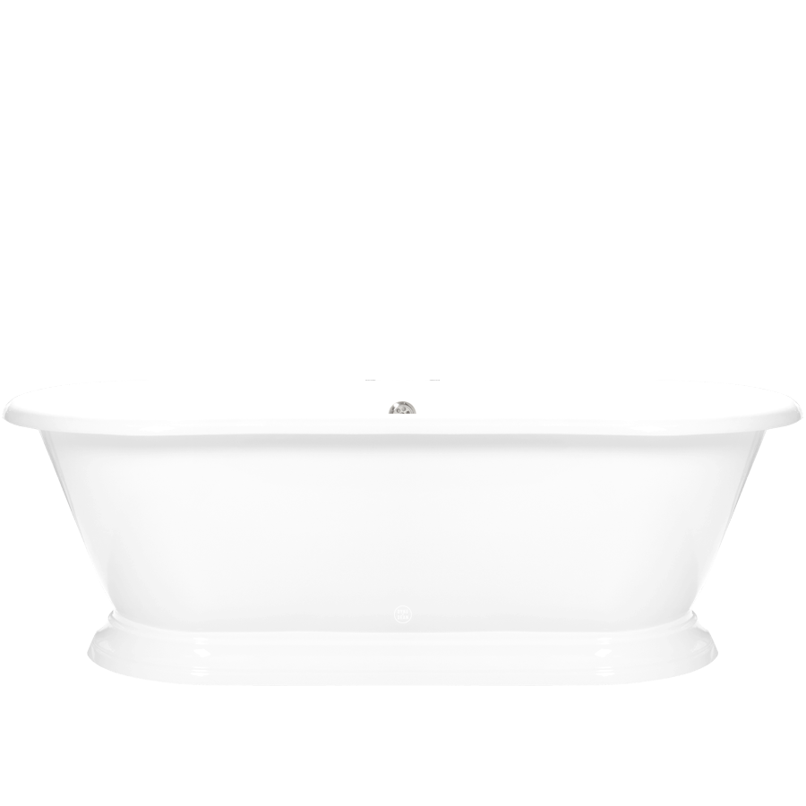 SHABBY ENAMEL CAST IRON BATHTUB WHITE - DYKE & DEAN