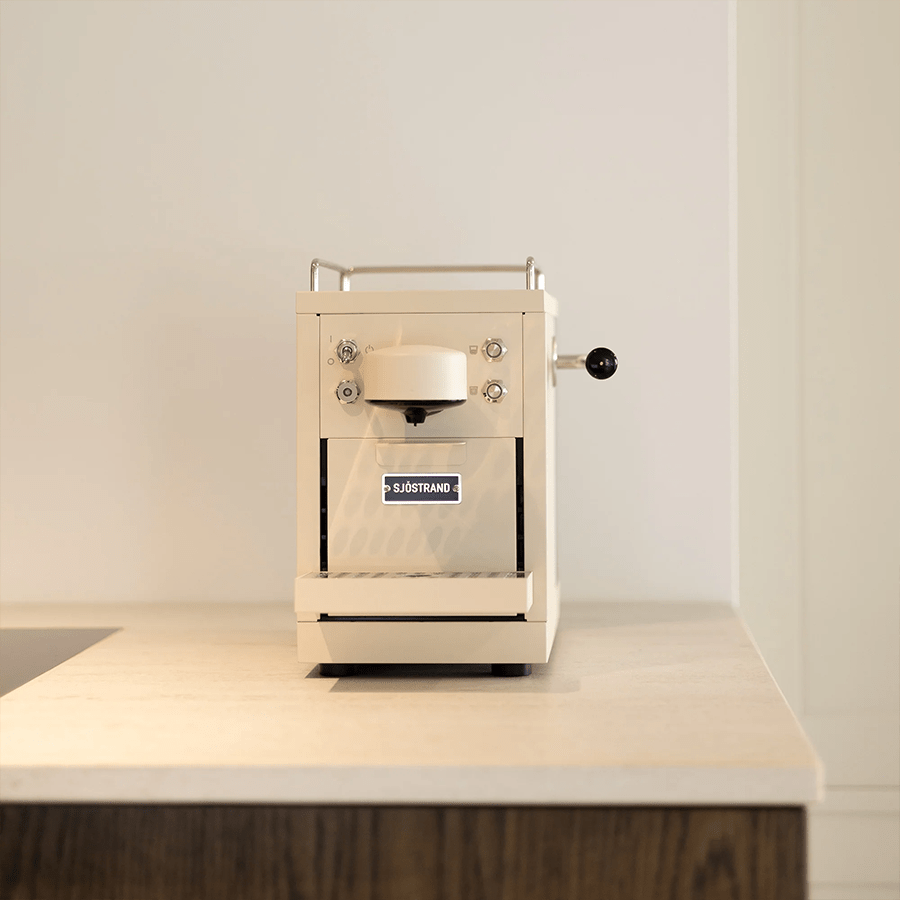 SJOSTRAND COFFEE CAPSULE MACHINE THE ORIGINAL BEIGE MACHINE - DYKE & DEAN