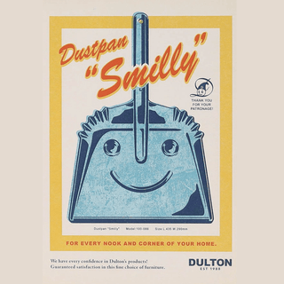 SMILEY METAL DUST PAN SET BLUE - DYKE & DEAN