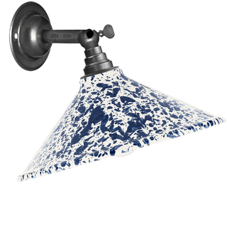 SPLATTERWARE CONE SHADE WALL LAMP NAVY - DYKE & DEAN