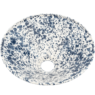 SPLATTERWARE ENAMEL CONE SHADE NAVY - DYKE & DEAN