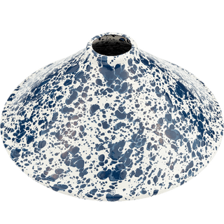 SPLATTERWARE ENAMEL CONE SHADE NAVY - DYKE & DEAN