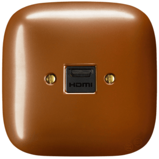 SQUARE PORCELAIN HDMI WALL SOCKET COPPER - DYKE & DEAN