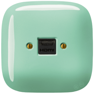 SQUARE PORCELAIN HDMI WALL SOCKET MINT - DYKE & DEAN