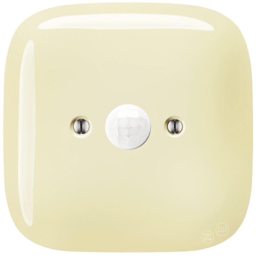 SQUARE PORCELAIN WALL CABLE MOTION SENSOR VANILLA - DYKE & DEAN