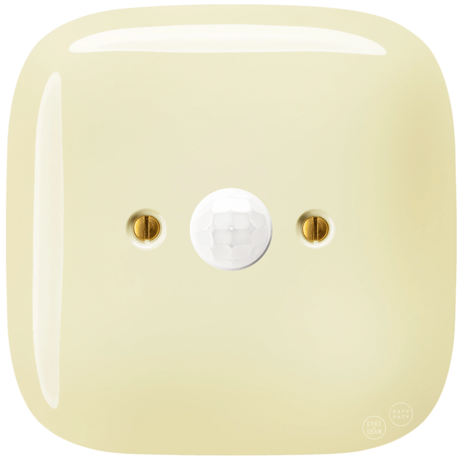 SQUARE PORCELAIN WALL CABLE MOTION SENSOR VANILLA - DYKE & DEAN