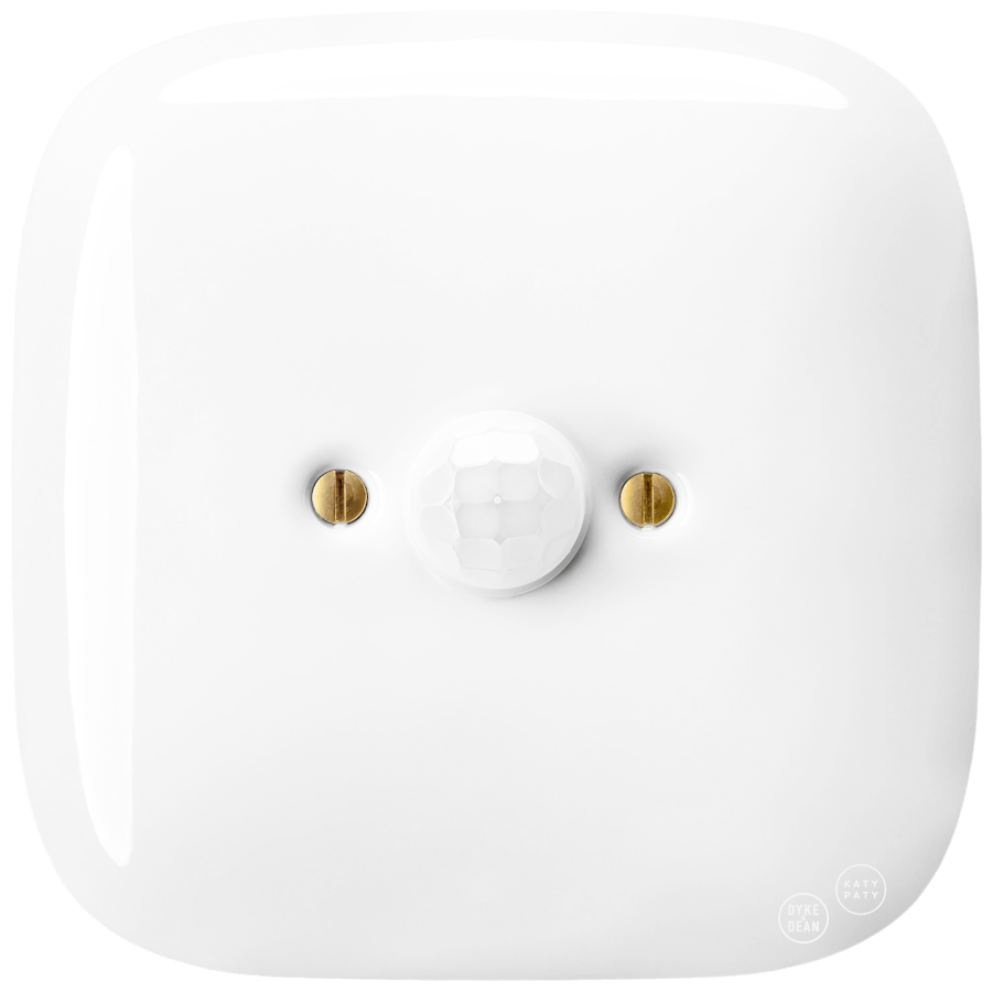 SQUARE PORCELAIN WALL CABLE MOTION SENSOR WHITE - DYKE & DEAN