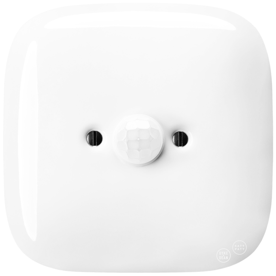 SQUARE PORCELAIN WALL CABLE MOTION SENSOR WHITE - DYKE & DEAN