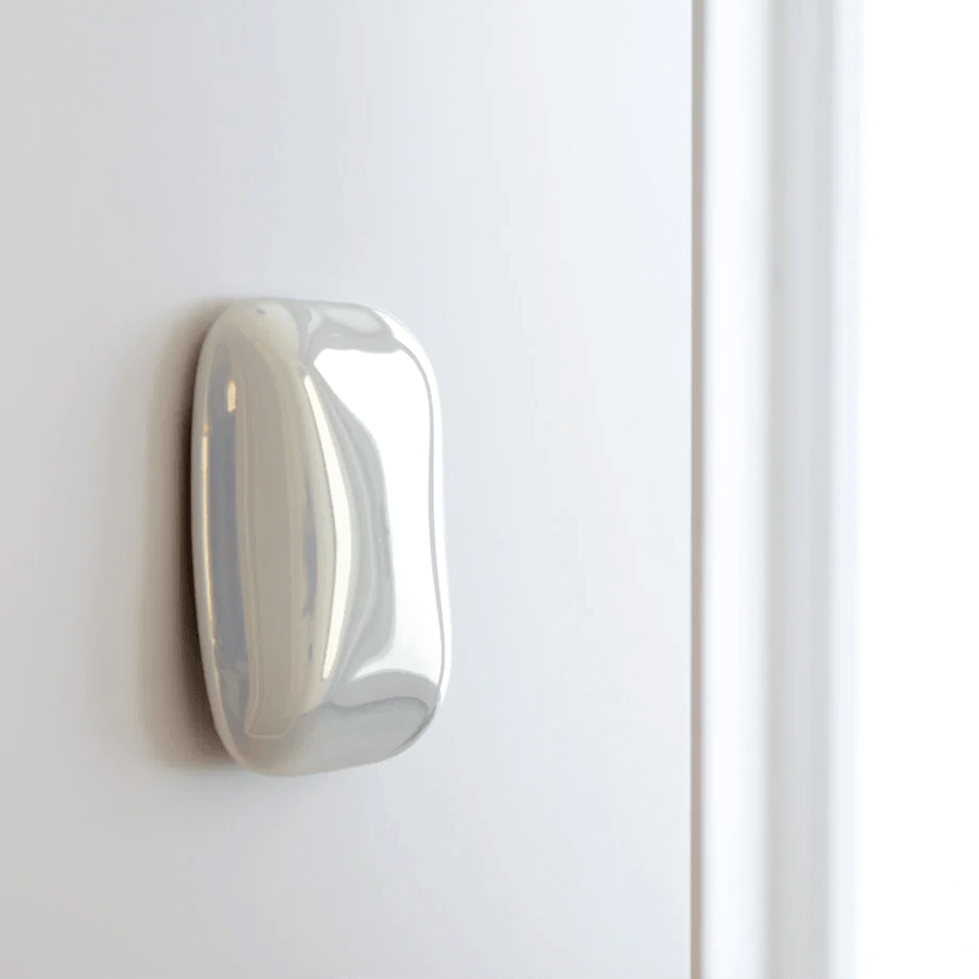 SQUARE PORCELAIN WALL DOUBLE ROCKER LIGHT SWITCH GREY - DYKE & DEAN