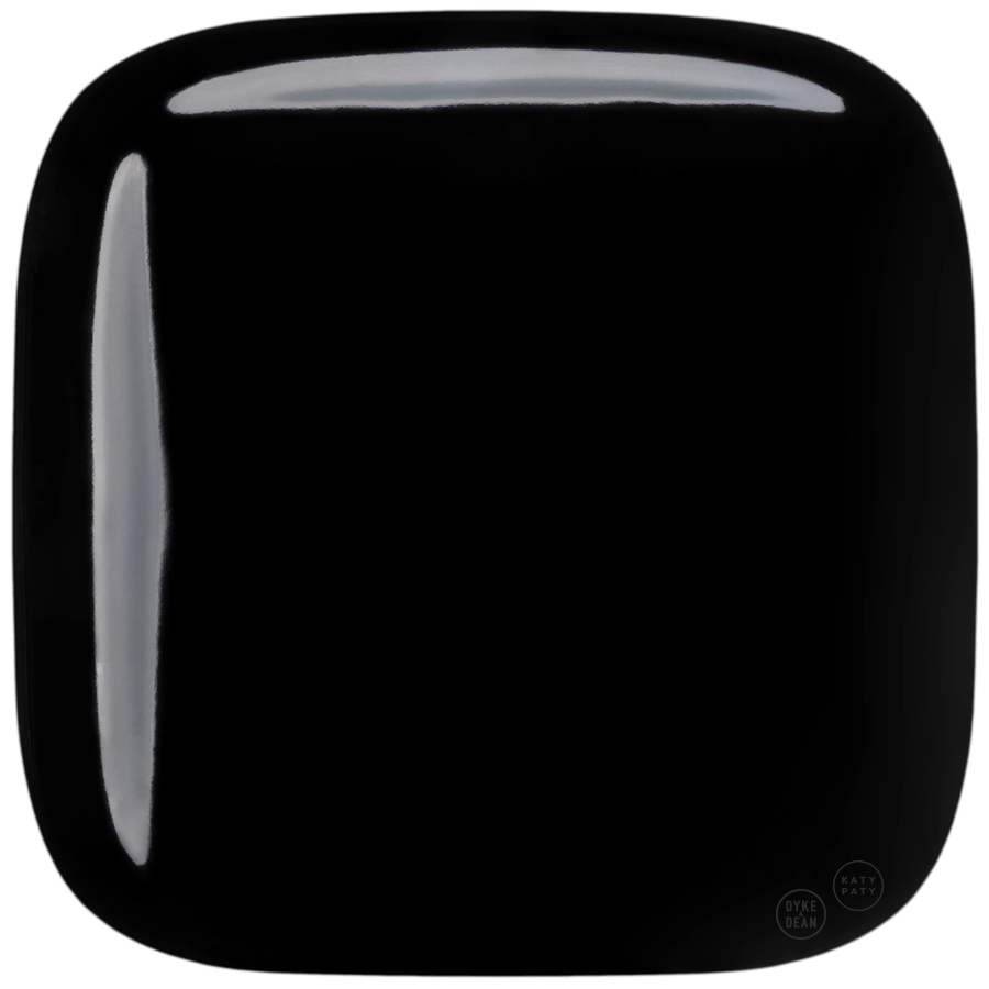 SQUARE PORCELAIN WALL ROCKER LIGHT SWITCH BLACK - DYKE & DEAN