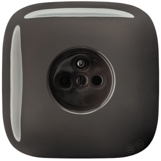 SQUARE PORCELAIN WALL SOCKET BROWN - DYKE & DEAN