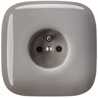 SQUARE PORCELAIN WALL SOCKET CAPPUCCINO - DYKE & DEAN