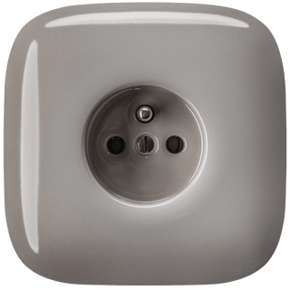 SQUARE PORCELAIN WALL SOCKET CAPPUCCINO - DYKE & DEAN