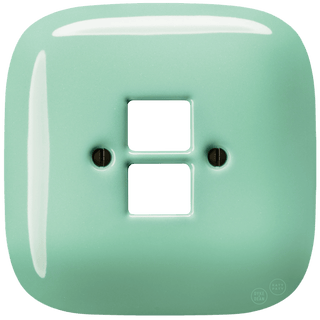 SQUARE PORCELAIN WALL SOCKET MINT PC/USB - DYKE & DEAN