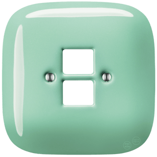 SQUARE PORCELAIN WALL SOCKET MINT PC/USB - DYKE & DEAN