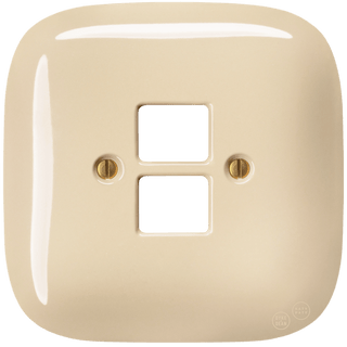 SQUARE PORCELAIN WALL SOCKET SAND PC/USB - DYKE & DEAN