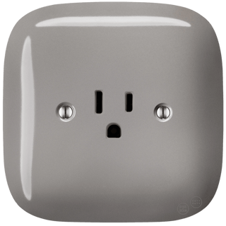 SQUARE PORCELAIN WALL SOCKET USA 15 AMP CAPPUCCINO - DYKE & DEAN